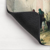 寺院はEl Khasne、Petra、1839年3月7日、plを呼びました マウスパッド (コーナー)