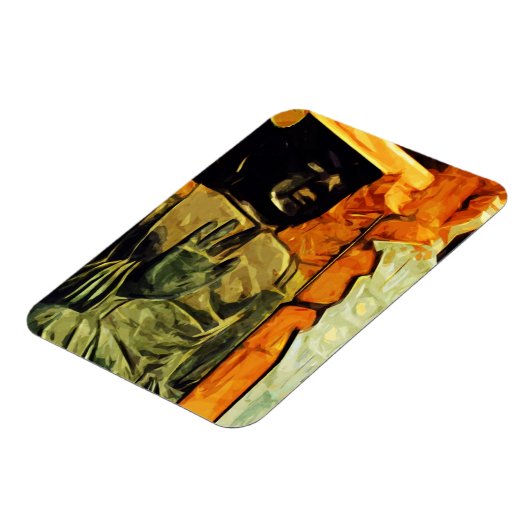 寺院仏像印象抽象芸術 マグネット (左側)