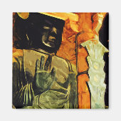 寺院仏像印象抽象芸術 マグネット (正面)