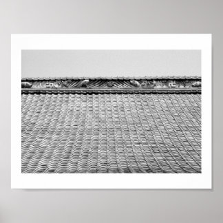 寺院屋根：京都 ポスター