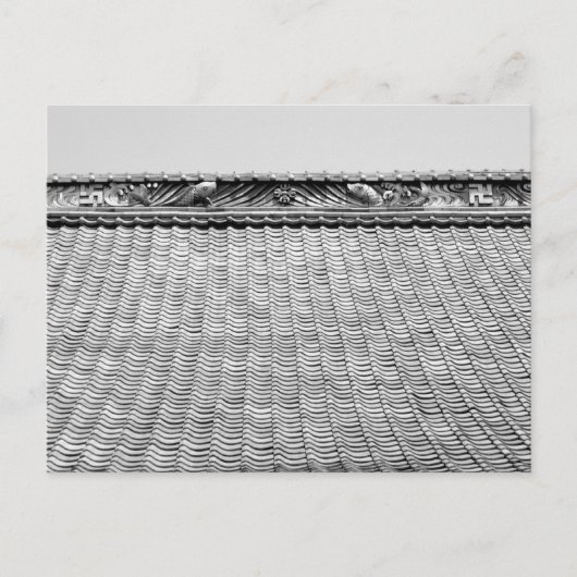 寺院屋根：京都 ポストカード (正面)