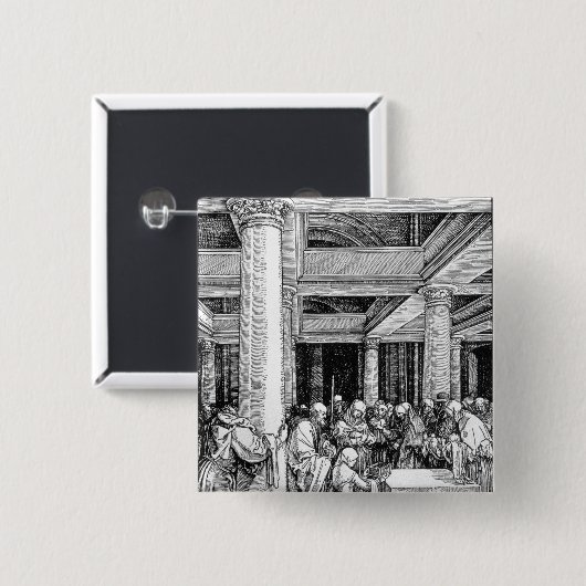 寺院、c.1503/4の提示 缶バッジ (正面&裏面)