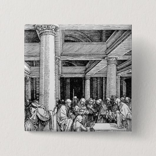 寺院、c.1503/4の提示 缶バッジ (正面)