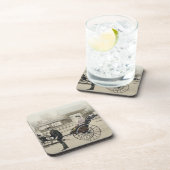 寺院、c.1880 (手coの前の「Jinrikisha」 コースター (右側)