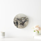 寺院、c.1880 (手coの前の「Jinrikisha」 ラウンド壁時計 (ホーム)