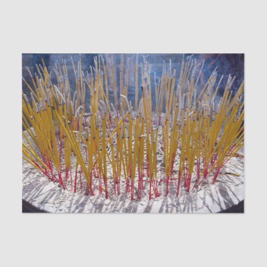 寺、チョンティエン、雲南省の線香 – 中国 薄葉紙 (正面)