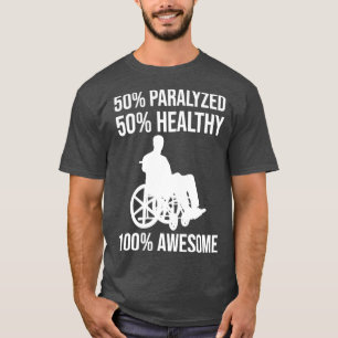 対おもしろい麻痺ハンディキャップ車いす対麻痺19 Tシャツ
