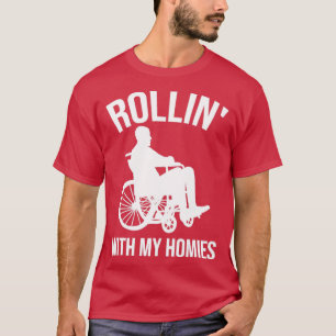対おもしろい麻痺ハンディキャップ車いす対麻痺23 Tシャツ