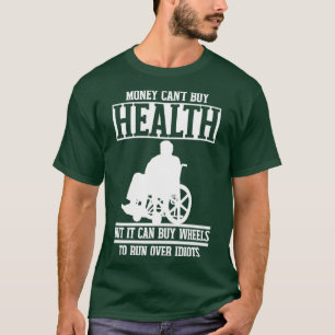 対おもしろい麻痺ハンディキャップ車いす対麻痺2 Tシャツ