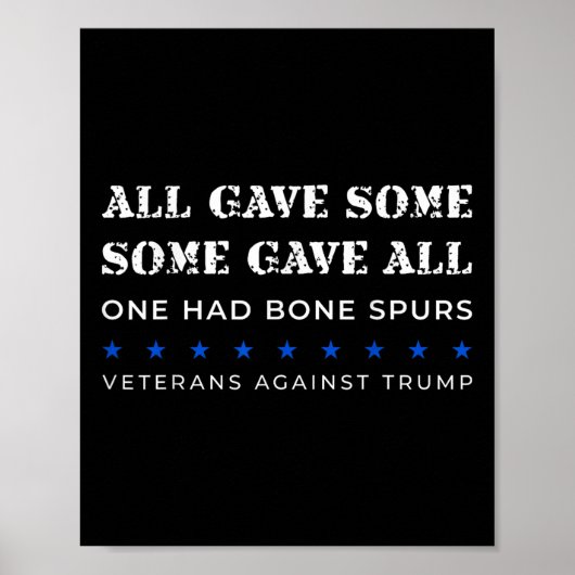 対して与え骨の棘のある退役軍人もあった ポスター (正面)