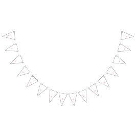 対して赤とピンクの色合いの3つの棒つきキャンデー バンティングフラッグ