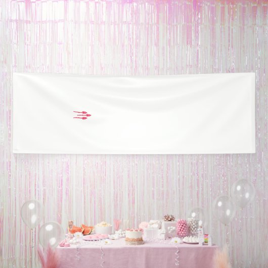 対して赤とピンクの色合いの3つの棒つきキャンデー 横断幕 (パーティー)