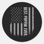 対する最高のパポーー・エバーアメリカ国旗の贈り物 ラウンドシール (正面)