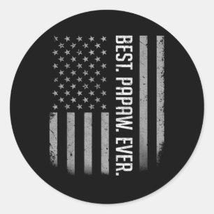 対する最高のパポーー・エバーアメリカ国旗の贈り物 ラウンドシール