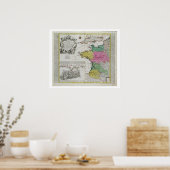 対する英国の海軍攻撃を示すドイツの地フランスの図 ポスター (キッチン)