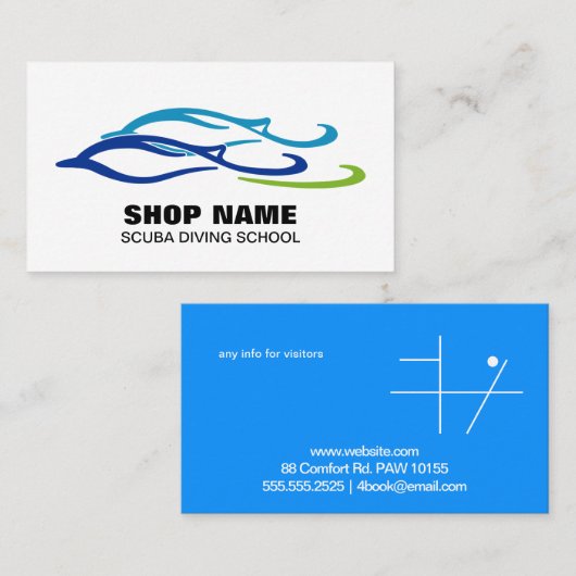 対のイルカ 名刺 (正面/裏面)