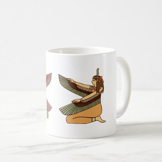 対のエジプトの女神のマグ コーヒーマグカップ (正面右)