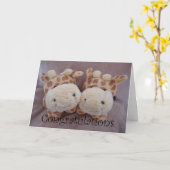 対のキリン カード (黄色い花)