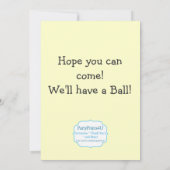 対のゴルファーのゴルフ誕生日のパーティの招待状 招待状 (裏面)