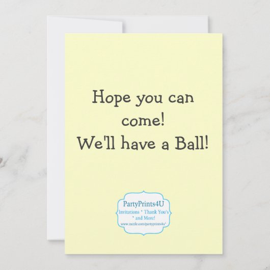 対のゴルファーのゴルフ誕生日のパーティの招待状 招待状 (裏面)