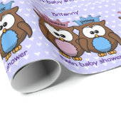 対のフクロウの王女及び王子 ラッピングペーパー (ロールコーナー)