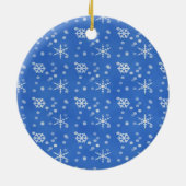 対のペンギンの写真のクリスマスオーナメント セラミックオーナメント (裏面)