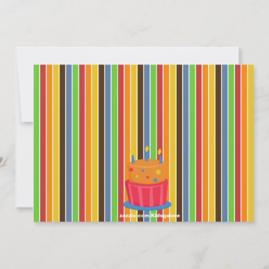 対のボーリングの誕生日のパーティの招待状 招待状 (裏面)