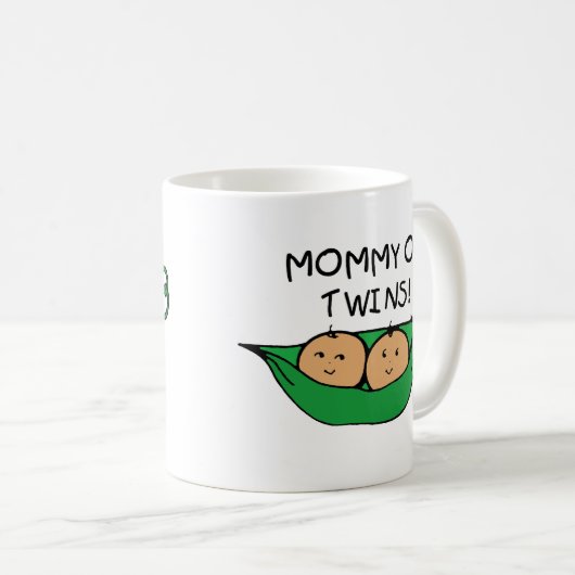 対のポッドのお母さん コーヒーマグカップ (正面右)