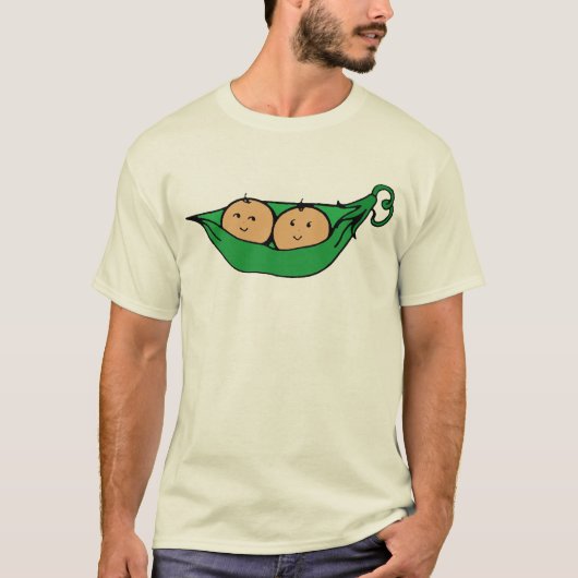 対のポッドのグラフィック Tシャツ (正面)