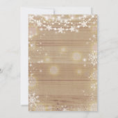 対の冬のベビーシャワーの招待状の素朴な白 招待状 (裏面)