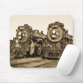 対の列車エンジンのヴィンテージ機関車の鉄道 マウスパッド (マウス)