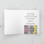 対の卒業のお祝い、対の事 カード (内部)