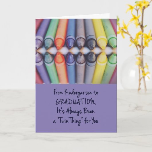 対の卒業のお祝い、対の事 カード (黄色い花)