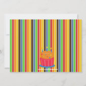 対の女の子のボーリングをする誕生日のパーティの招待状 招待状 (裏面)