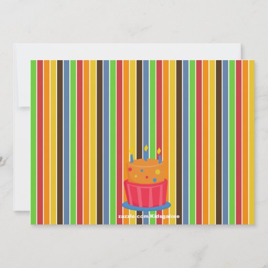 対の女の子のボーリングをする誕生日のパーティの招待状 招待状 (裏面)