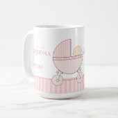対の女の子の明るいピンクキャリッジの誇り高い祖母 コーヒーマグカップ (正面左)