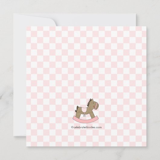 対の女の子の棒の姿は誕生日の招待状を結び付けます 招待状 (裏面)