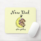 対の女の子のTシャツおよびギフトの新しいパパ マウスパッド (マウス)