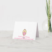 対の女の子は感謝していしています サンキューカード (裏面)