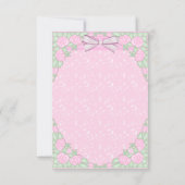 対の女の子、クッションおよびローズピンクは感謝していしています サンキューカード (裏面)