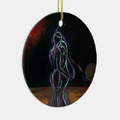 対の炎のオーナメント: 円形 セラミックオーナメント (右)