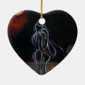 対の炎のオーナメント: 愛 セラミックオーナメント (裏面)