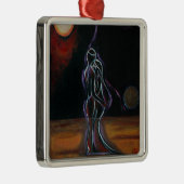 対の炎のオーナメント: 金属 メタルオーナメント (右)