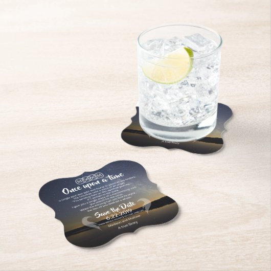 対の炎の保存日付のペーパーコースター ペーパーコースター (インサイチュ)