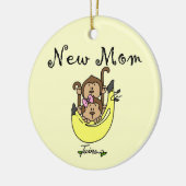 対の男の子および女の子の新しいお母さんのギフト セラミックオーナメント (左)