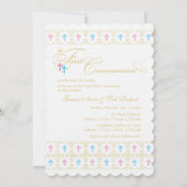 対の男の子および女の子の最初聖餐の招待状 招待状 (正面)