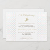 対の男の子および女の子の《キリスト教》洗礼式や命名式の招待状 招待状 (正面/裏面)