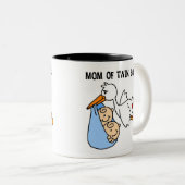 対の男の子のこうのとりのお母さん ツートーンマグカップ (正面右)