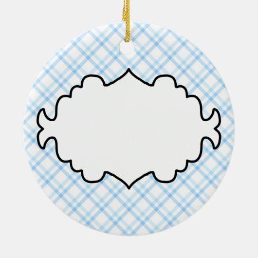 対の男の子のベビーくまは単語のオーナメントを加えます セラミックオーナメント (裏面)