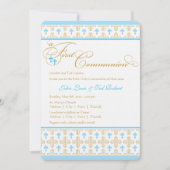 対の男の子の最初聖餐の招待状 招待状 (正面)